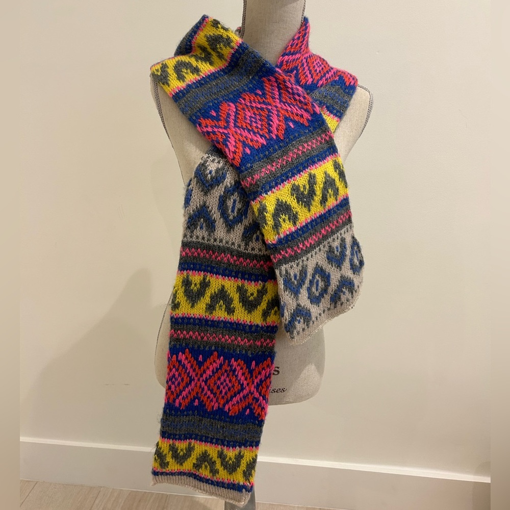 Colorful wool scarf